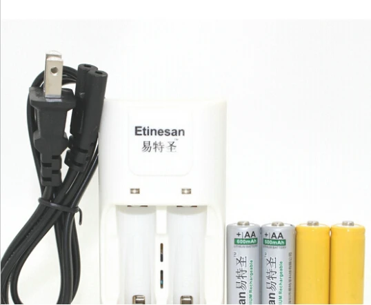 Литиевая аккумуляторная батарея Etinesan 2 шт. 3 в 600 мА · ч 14500 АА LiFePo4 с манекеном +