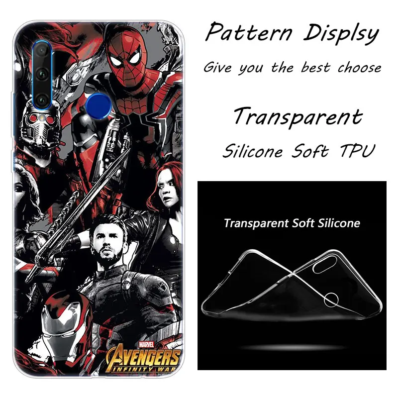Роскошный мягкий силиконовый чехол для телефона Marvel Comics для huawei Honor 20 20i 10 9 8 Lite 8X 8C 8A 8S 7S 7A Pro View 20 Модный чехол - Цвет: 013