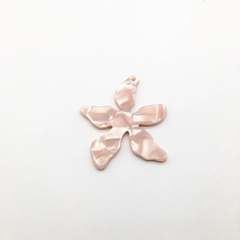 light pink Новое поступление! 48x42 мм 50 шт./партия амулеты в форме морской звезды уксусной кислоты для сережек аксессуары/детали для серег ювелирных изделий - Цвет: light pink