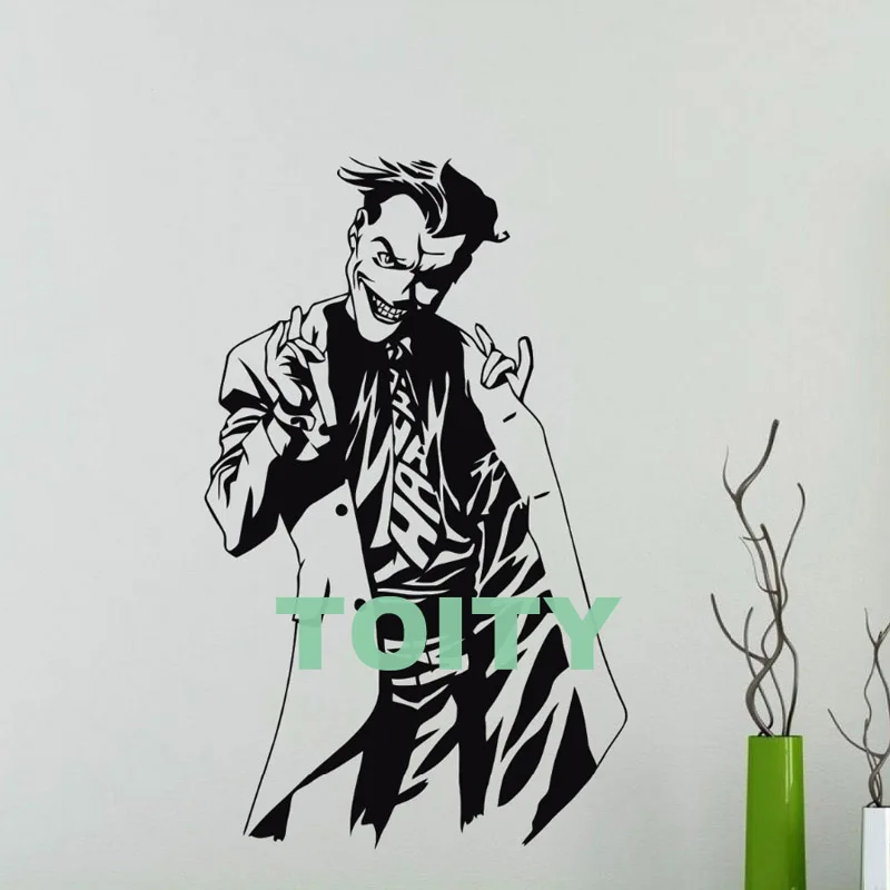 29 дизайнов Джокер стикер на стену DC Comics Хит Леджер суперзлодей виниловая наклейка домашняя внутренняя отделка художественная роспись - Цвет: H88cm x W55cm