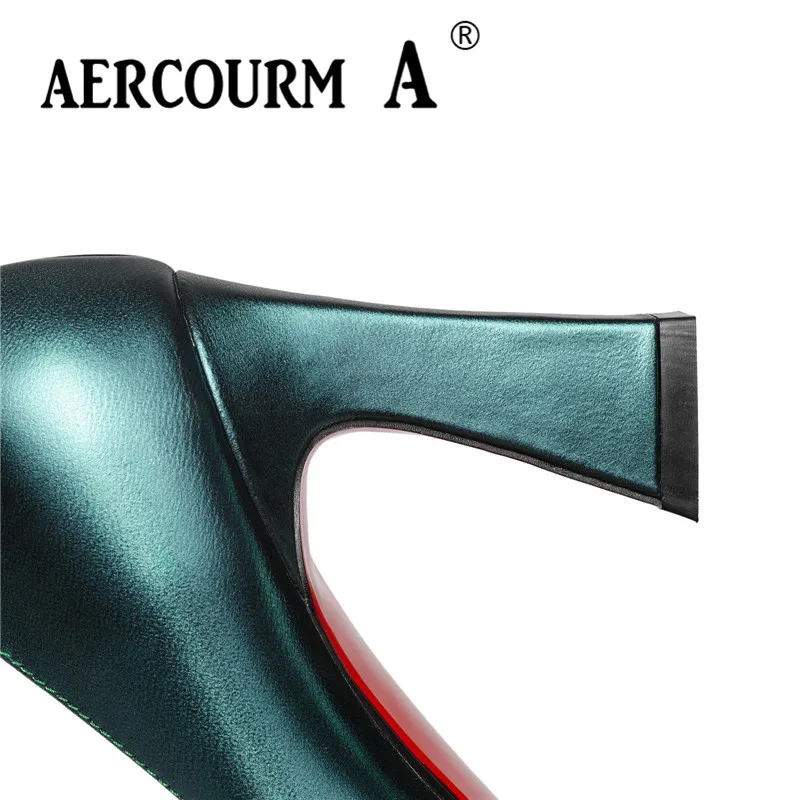 зеленый натуральной кожи Aercourm A 2018 г. Для женщин шелковой поверхностью обувь