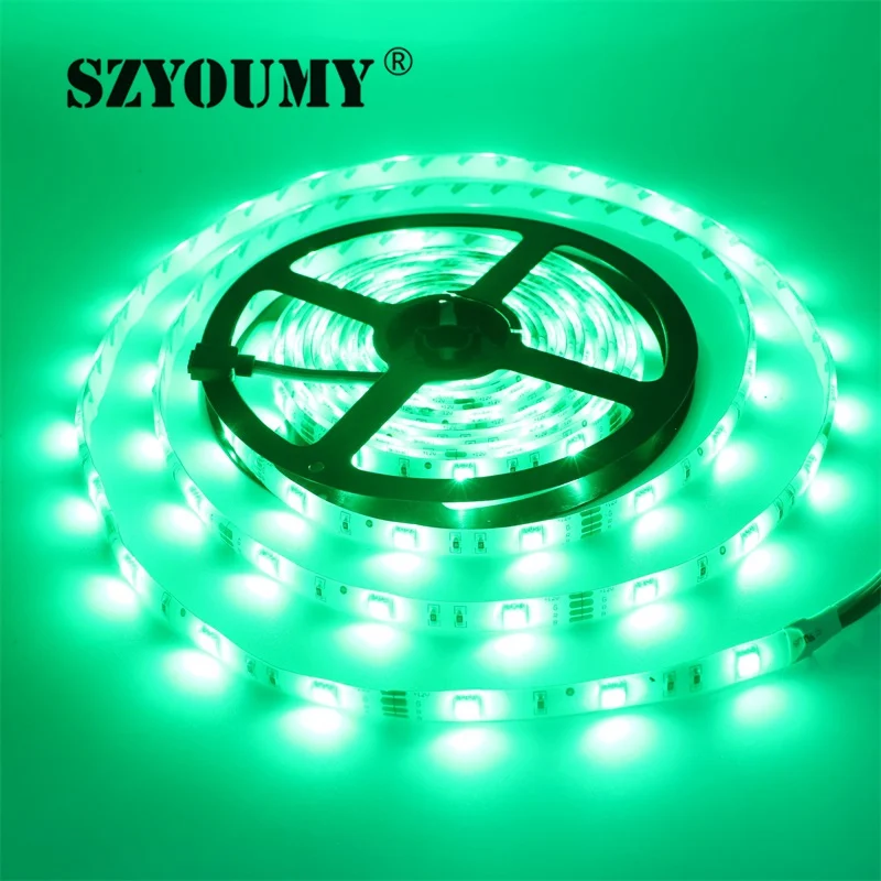 SZYOUMY DC 12 В Светодиодная лента 5050 SMD Водонепроницаемая 5 м 30 светодиодов/М 150LED Tira