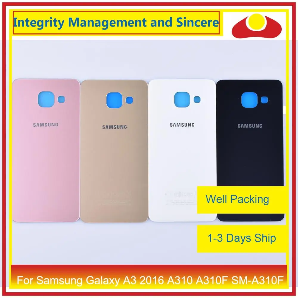 Оригинальный корпус для Samsung Galaxy A3 2016 A310 A310F A310H аккумулятор задняя крышка