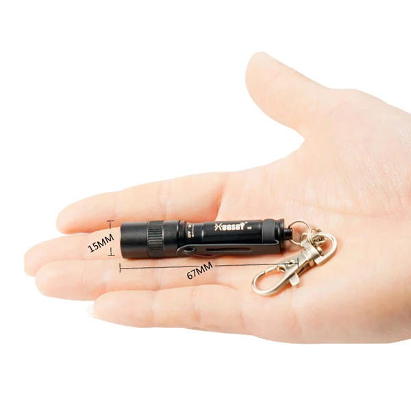 Hugsby K2 Cree XP E2 R3 90 люмен 1 Mode светодиодный фонарик брелок черный (1xAAA)|flashlight keychain|led