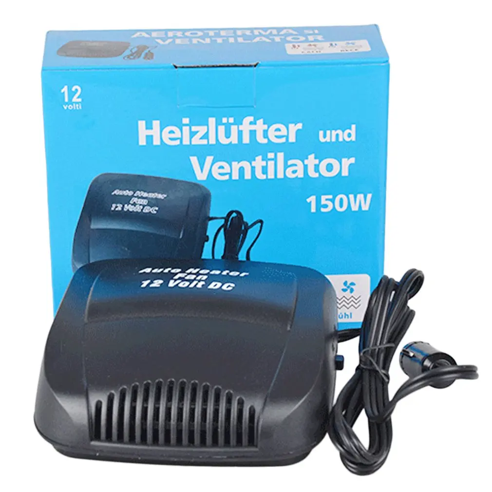 DC12V 150 Вт Авто Обогреватель Вентилятор черный прикуриватель питание размороженный запотевающий автомобильный обогреватель теплее охлаждающий вентилятор Простая установка