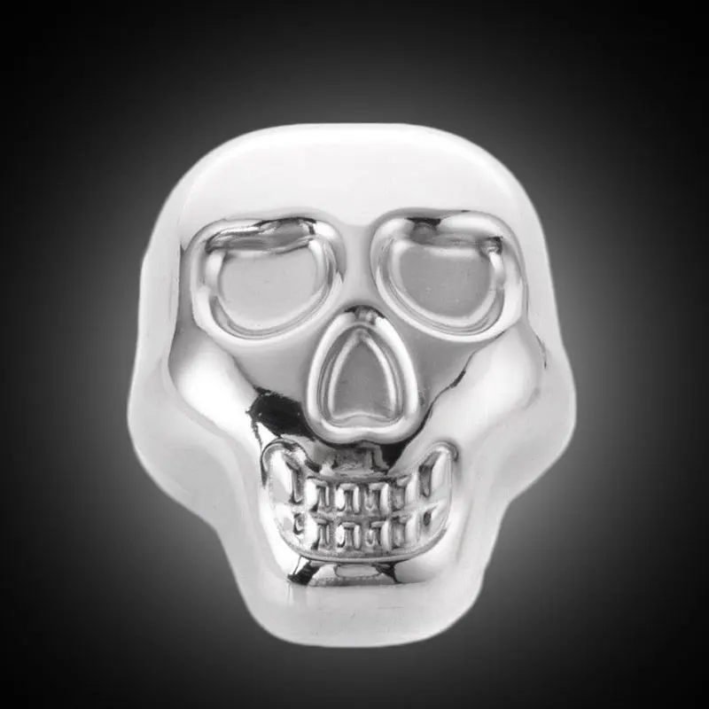 Ледяной куб с черепом из нержавеющей стали пивной кулер для барных коктейлей