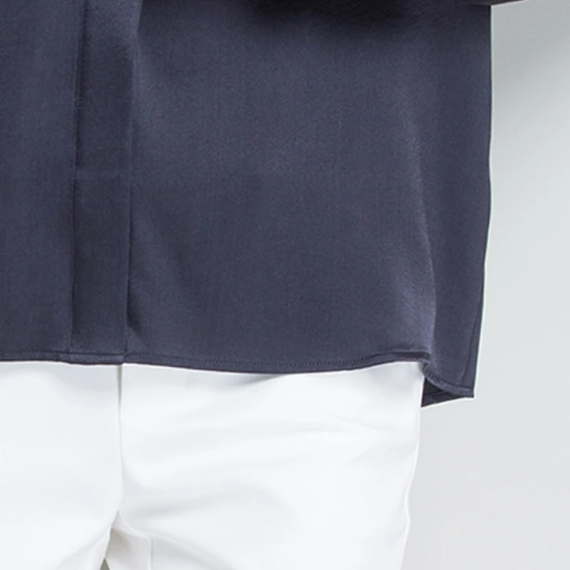 2XL брендовая рубашка из 100% шелка весна лето 2019 женские блузки новые Однотонные