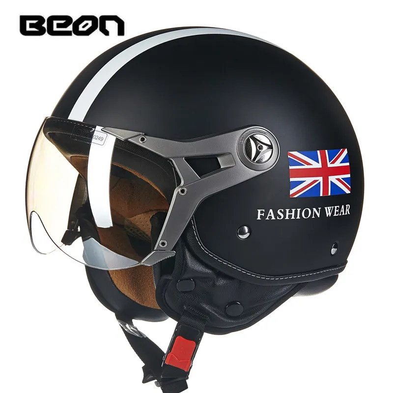 BEON B-100 винтажный мотоциклетный шлем скутер Ретро стиль открытое лицо vespa casco capacete