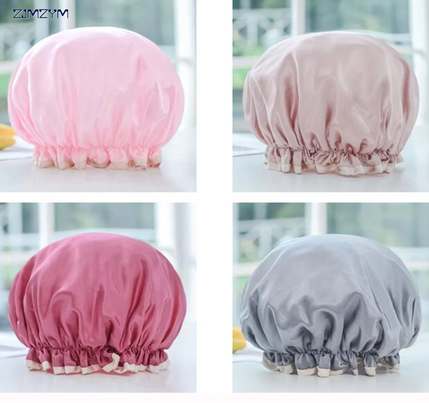 1 шт. милые толстые женские будущей матери Satin шляпы красочные шапочки для ванной