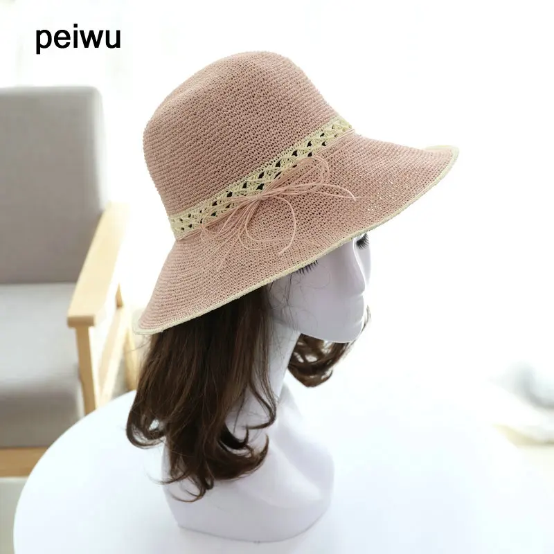 Summer Wide Brim Straw Hats For Ladies Handmade Sun Beach Hat Feminino panama hat | Аксессуары для одежды