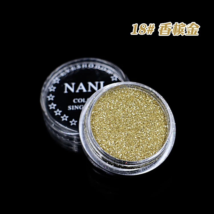 23 Цвета Блеск тени для век порошок пигмент минеральный Spangle Макияж Косметический набор долговечный - Цвет: 18