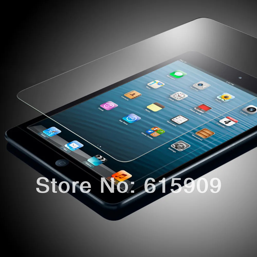 Free Shipping Wholesale 10pcs/Lot Explosion-proof Tempered Glass Film Screen Protector Kit for Apple iPad Mini New | Мобильные