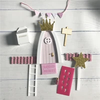 hand made pink arch fairy door great gift for girls miniature magic fairies tooth fairy door set dust welcome mat feet printer