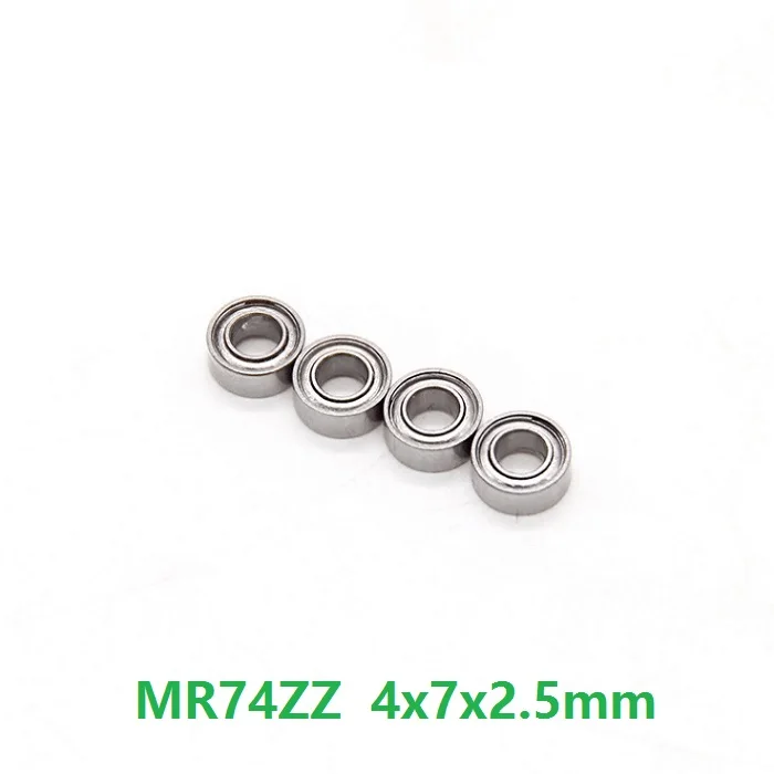 100 шт./лот MR74ZZ MR74 ZZ L 740zz шариковый подшипник с глубоким желобом 4x7x2 5 мм миниатюрный