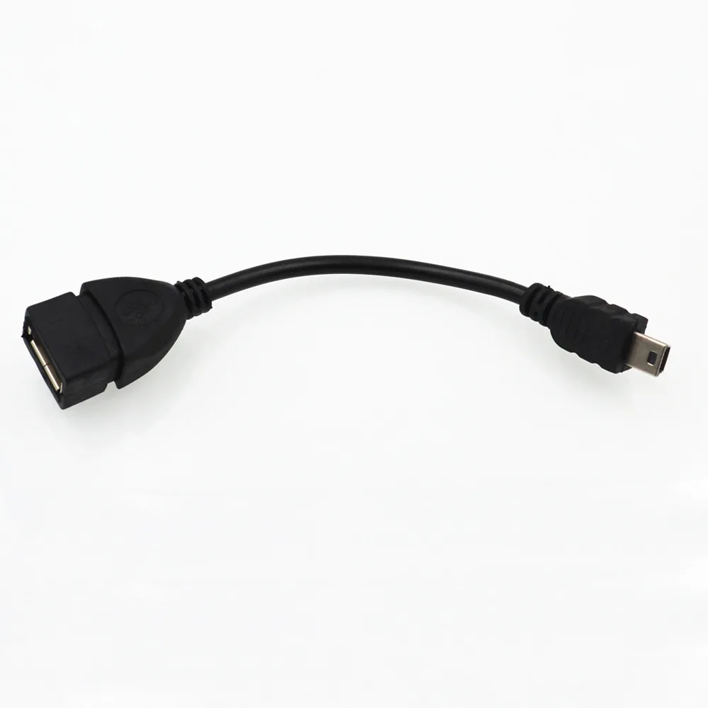 USB 2 0 A Female To B Mini 5 Pin Мужской конвертер хост-адаптер OTG кабель удлинитель Черный
