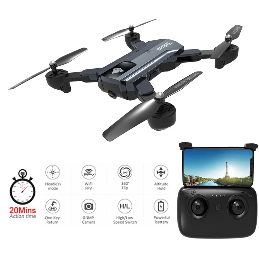 

F196 Mini Foldable RC Drone with 2MP HD Camera Rc Helicopter Optical Flow Localization 20mins long flight time Quadcopter