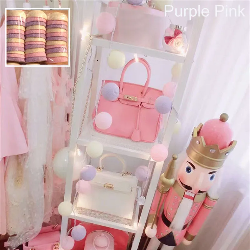 20 шт./компл. светодиодные гирлянды в виде хлопковых шариков сказочные