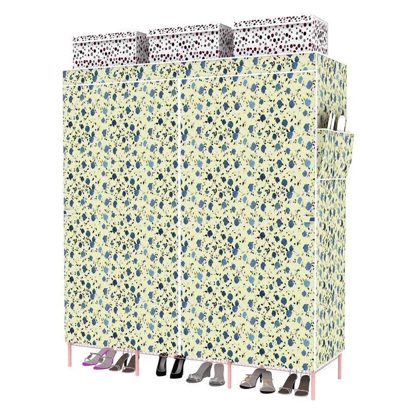Cabinet product family oxford simple wardrobe door curtain mesh shelving structure of large capacity | Мебель