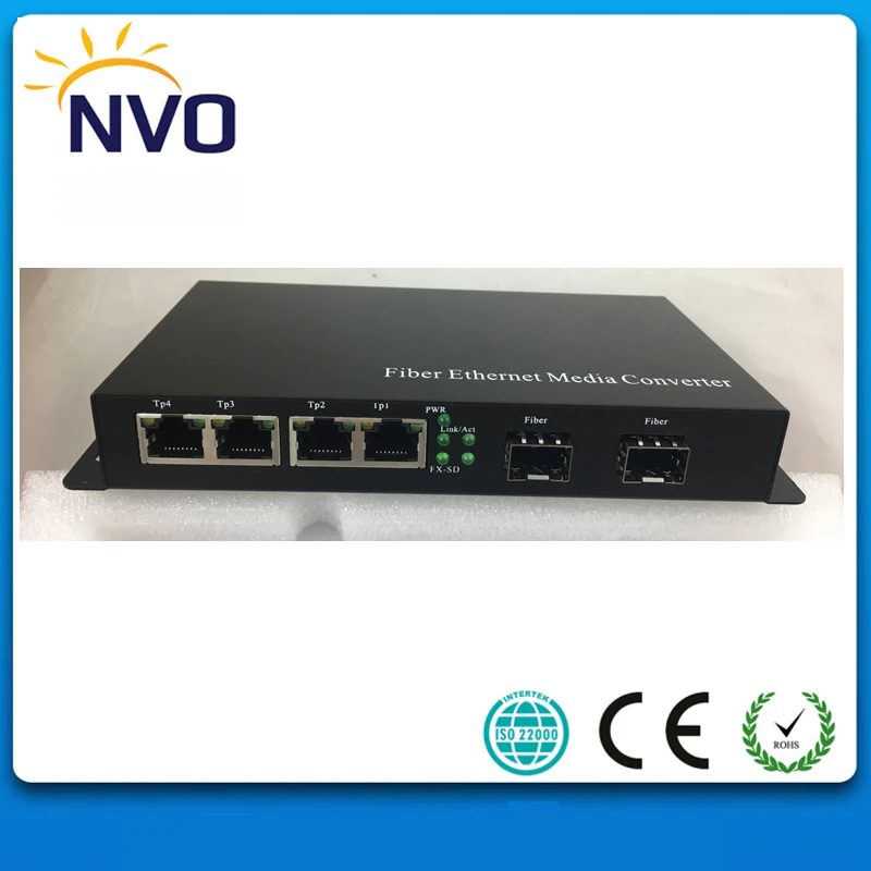 4 1000 м оптоволоконные порты + 2 гигабит SFP порта Ethernet волоконно оптический