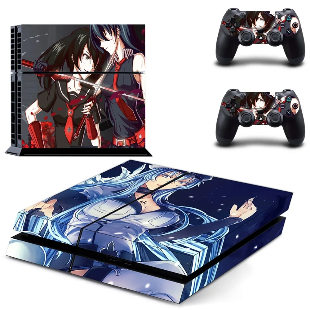 Виниловая наклейка аниме Cute Girl Miku Tokisaki Kurumi PS4 для Playstation 4 консоли и 2 контроллера