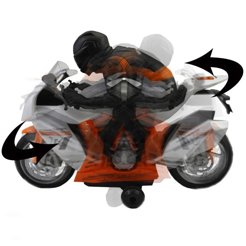 2 4 Ghz Rc мотоцикл трюк дрейф Музыка Led светильник игрушки модели мотоциклов