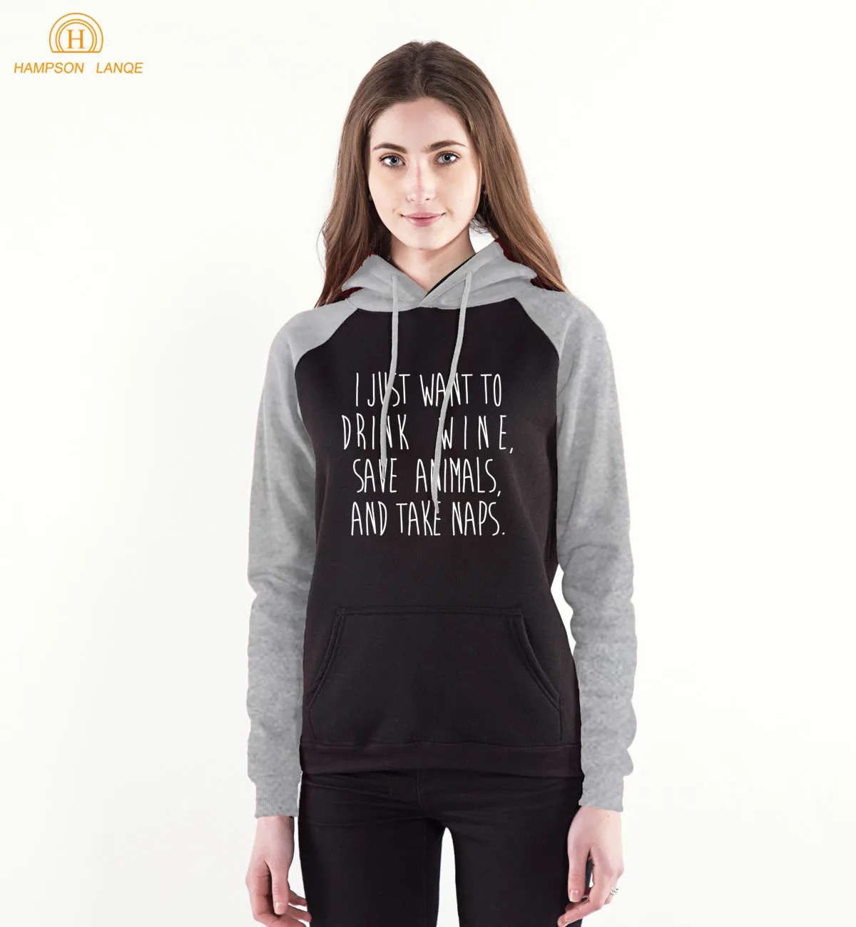 Женские толстовки с надписью l Just Want To Drink Wine Save Animals And Take Naps принтом на весну и