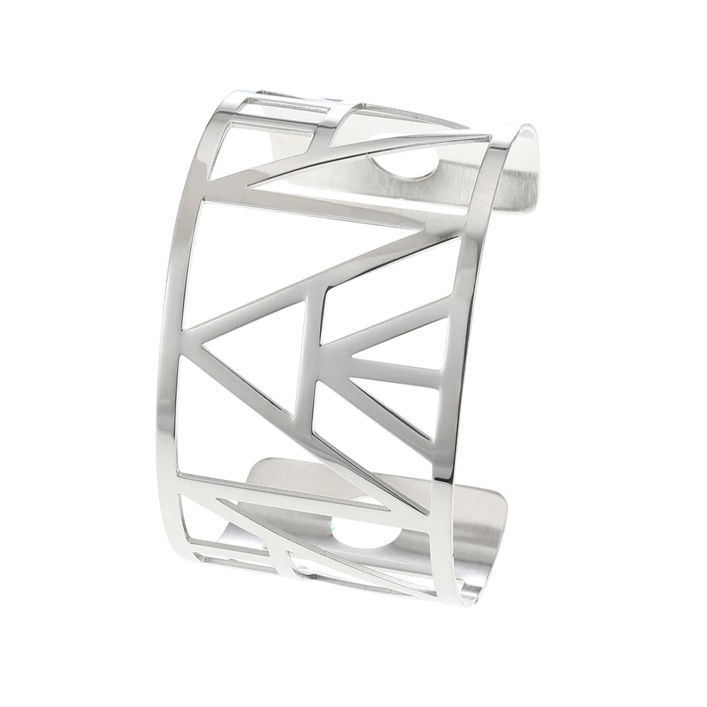 georgette Bangle Cremo DIY Ювелирные изделия из нержавеющей стали браслеты Египет и браслеты для женщин Пирамида Сменные реверсивные кожаный ремешок - Окраска металла: georgette Bangle