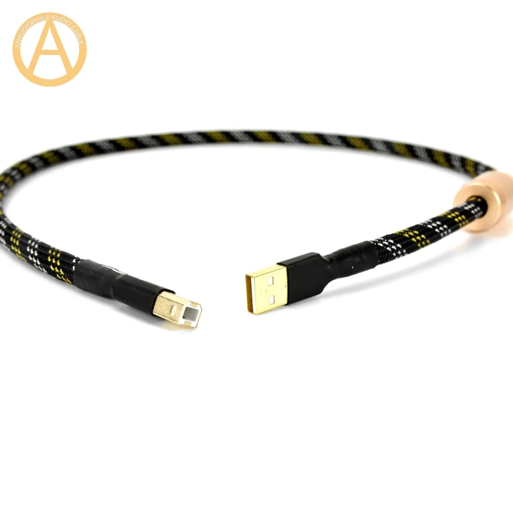 HIFI USB кабель 4N OFC USB 2,0 аудио кабель тип А-тип в USB кабель для передачи данных и аудио для USB ЦАП компьютер ноутбук UC11