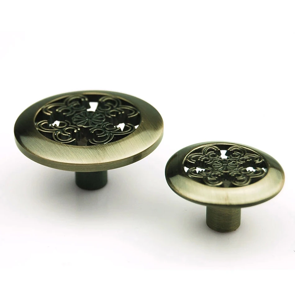 10 шт. Круглый Классическая Бронзовый Крепленийсертификаты Ящика Тянет Кабинет