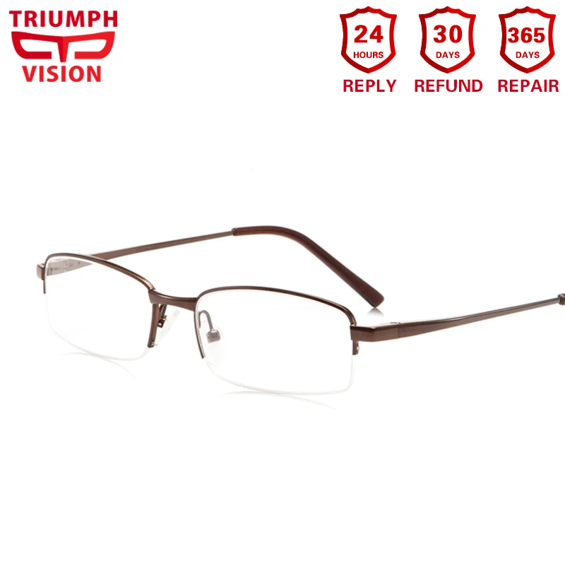 Мужские фотохромные очки TRIUMPH VISION Прямоугольная оправа полуоправа диоптрийные