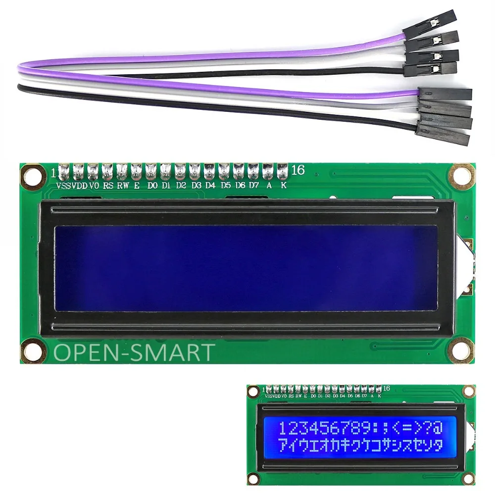 OPEN SMART I2C / IIC LCD 1602 Модуль дисплея с синей подсветкой 4 контактный кабель для Arduino|lcd