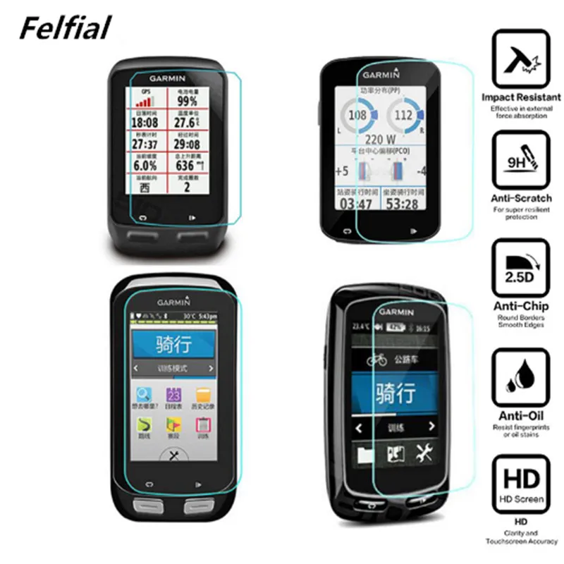 1/Новый 2 предмета закаленное Стекло для Garmin edge 510/520/820/1000/1030/130/520 плюс GPS