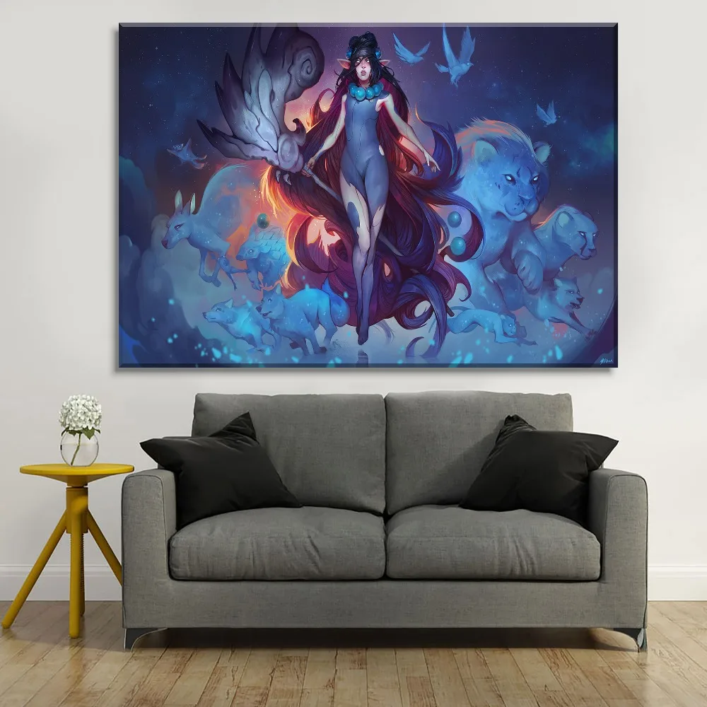 Холст для живописи Wall Art один комплект 5 шт. в стиле волшебного леса Эльфа и