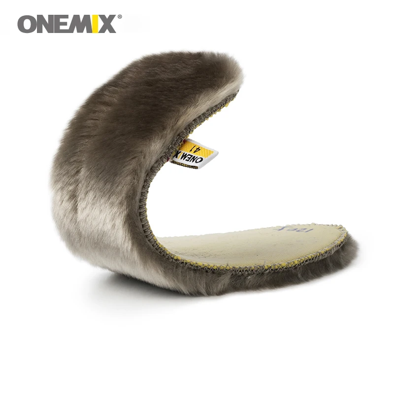 Зимние меховые стельки ONEMIX дезодорирующие мужские унисекс для снежной обуви