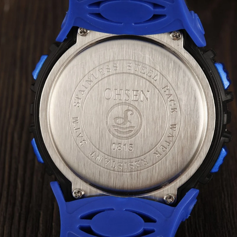 2017 Ohsen цифровой Часы LED для мальчиков наручные часы 30 м Водонепроницаемый