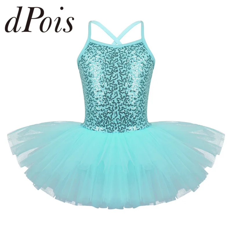 

Kids Ballet Dress Girls Sequined Dance Tutu Leotard Dress Children's Sleeveless Dance Wear Ballerina Leotard Dress Costume