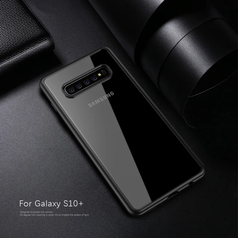 Black TCICPC для samsung S10 чехол samsung Galaxy S10 Plus чехол s силиконовая рамка прозрачность акриловый жесткий чехол для Galaxy S10E S10 Plus - Цвет: Black