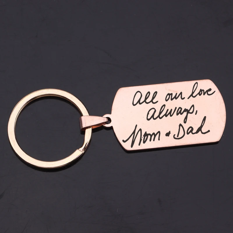 Новый модный брелок с надписью Love Always Mom Dad высокое качество Сумка подвеской