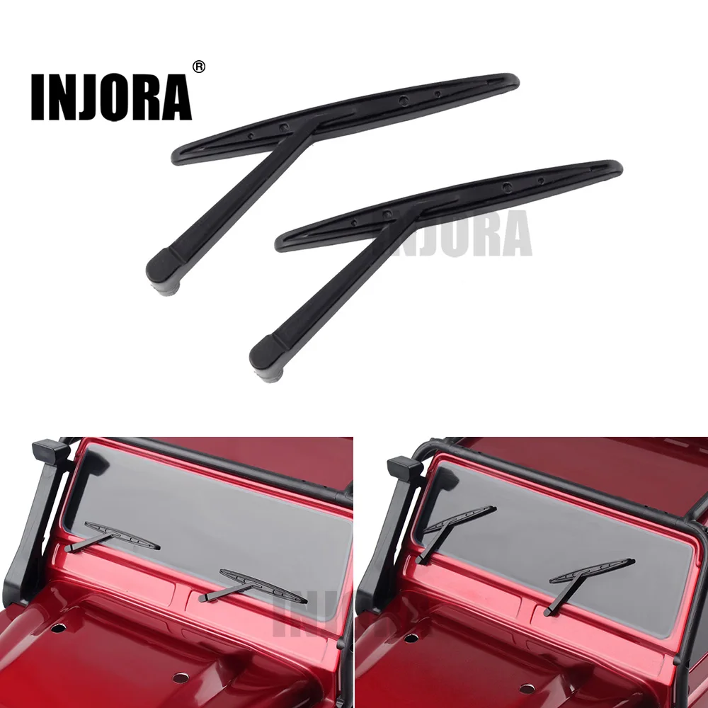INJORA 2 шт. черные пластиковые стеклоочистители для 1/10 RC Гусеничный автомобиль Traxxas