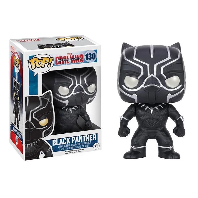 Funko pop Marvel Мстители Железный человек Тор Халк Черная пантера ПВХ фигурка Коллекция Модель игрушки для детей Рождественский подарок