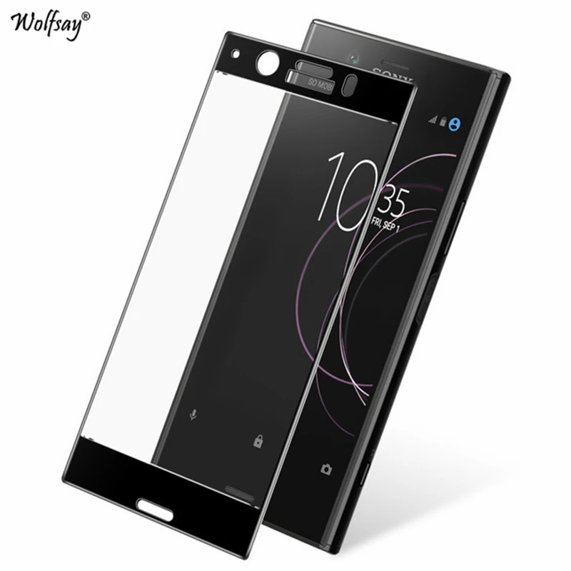 Wolfsay 2 шт для стекла Sony Xperia XZ1 компактная Защитная пленка экрана из закаленного