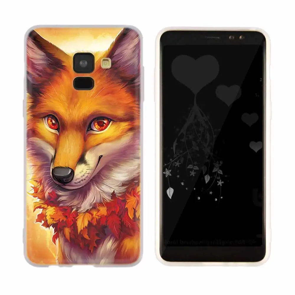 Чехол силиконовый чехол для samsung Galaxy A6 A8 A9 A7 A5 A3 плюс A6S Star аниме забавные foxs милые носки - Цвет: as the picture 07