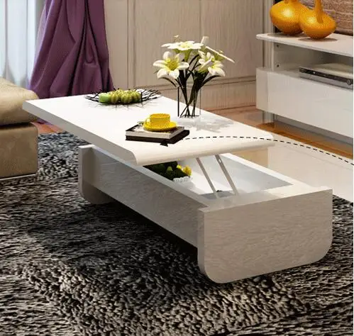 

Rise and fall of the lacquer that bake tea table. Multi-functional storage tea table.