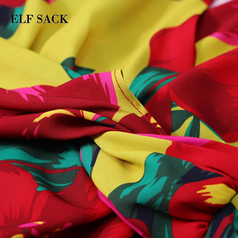 Женское платье ELFSACK Повседневное прямого силуэта с цветочным принтом и