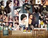 beibehang custom size modern interior decoration three dimensional fashion hairdressing background papel de parede 3d wallpaper