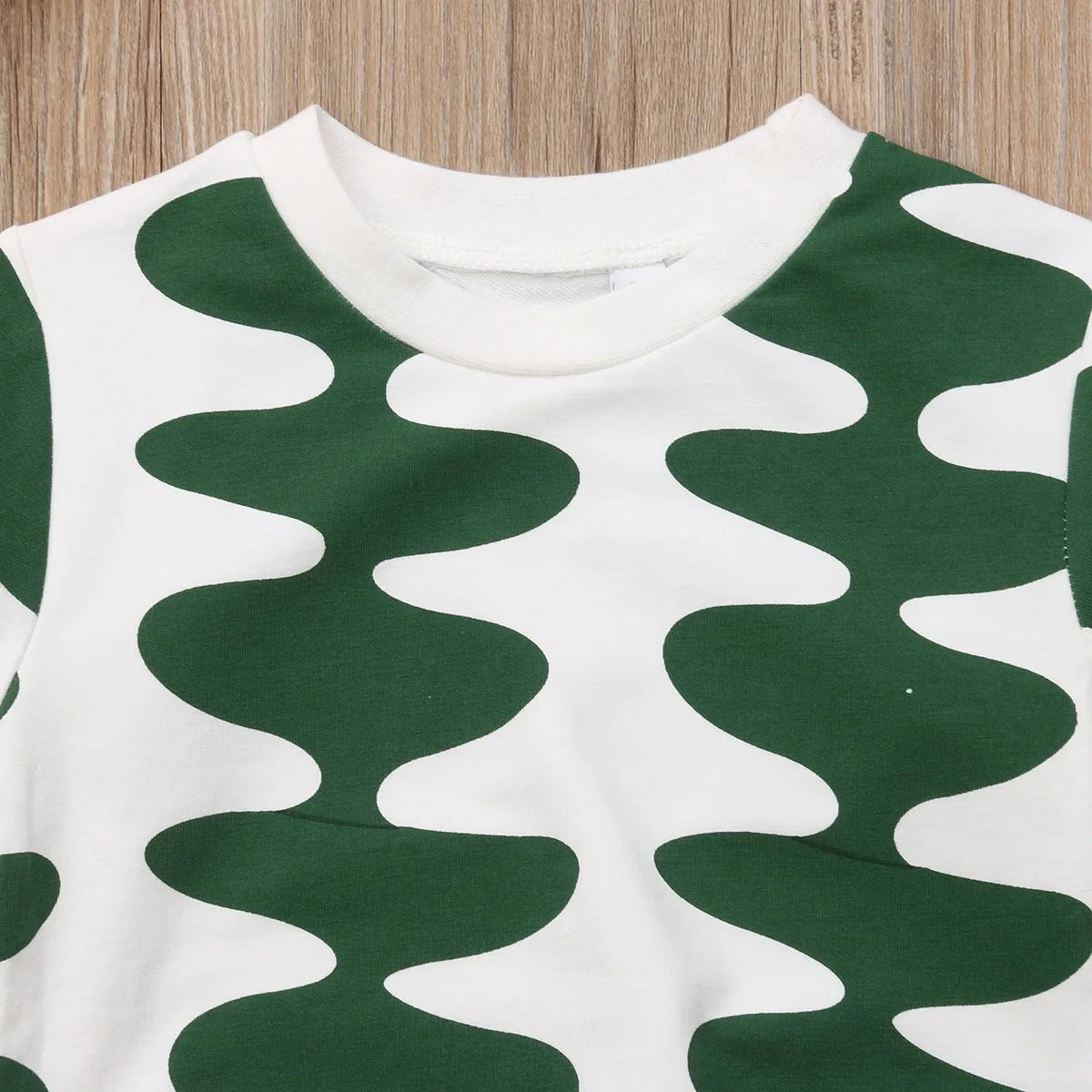 Новые брендовые зеленые толстовки с рисунком волн для маленьких мальчиков и