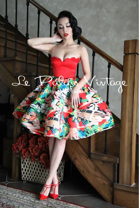 Бесплатная доставка винтажное платье-корсаж Le Palais PIN UP лимитированная серия