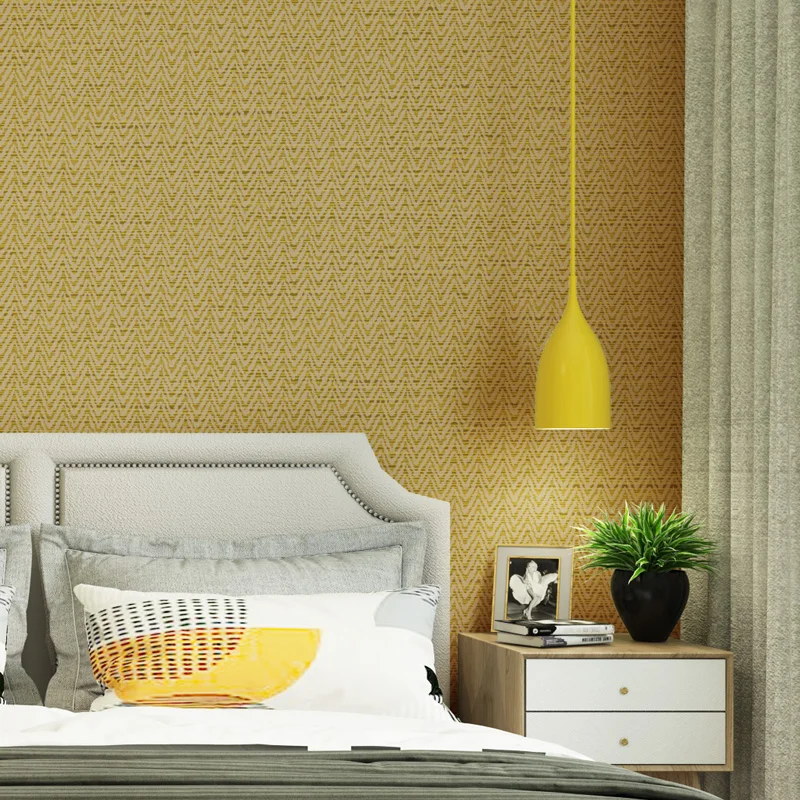 Современная простая однотонная настенная бумага 3d волнистая линия рельефное