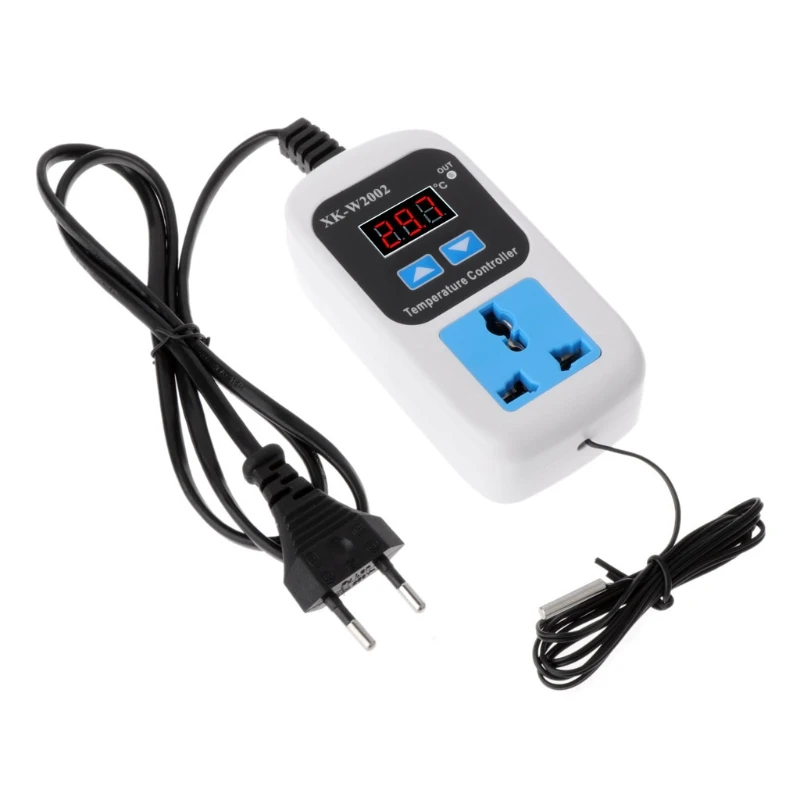 Цифровой термостат регулятор Plug 50 ~ 110C температуры переключатель AC 110 220 В