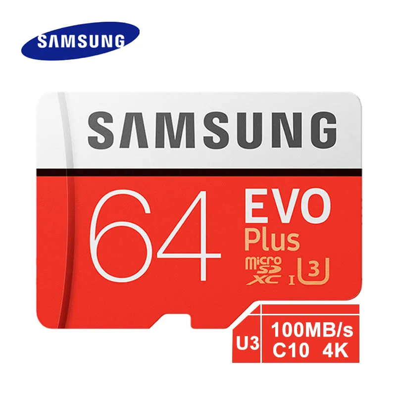Карта памяти SAMSUNG EVO 32G 95 МБ/с. SDHC MicroSD 64GB 128GB 256GB 4K 100 SDXC Class 10 Micro SD C10 UHS TF Транс флеш